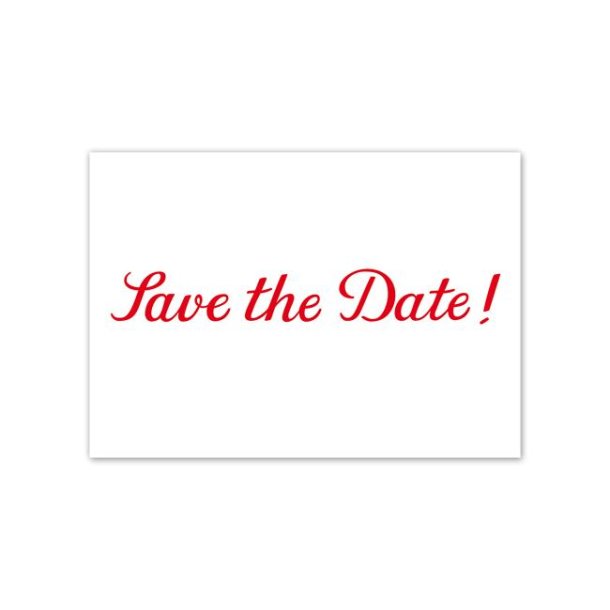 Krima & Isa postkort med teksten Save the date - Tinashjem